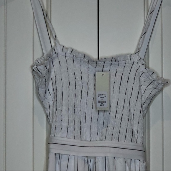 NWT MI AMI STRIPE TIE WAIST ROMPER WOMENS MEDIUM SMOKE & ANIMAL FREE HOME - Picture 10 of 11